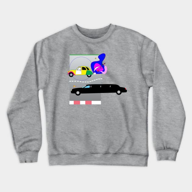 two cars Crewneck Sweatshirt by momomoma